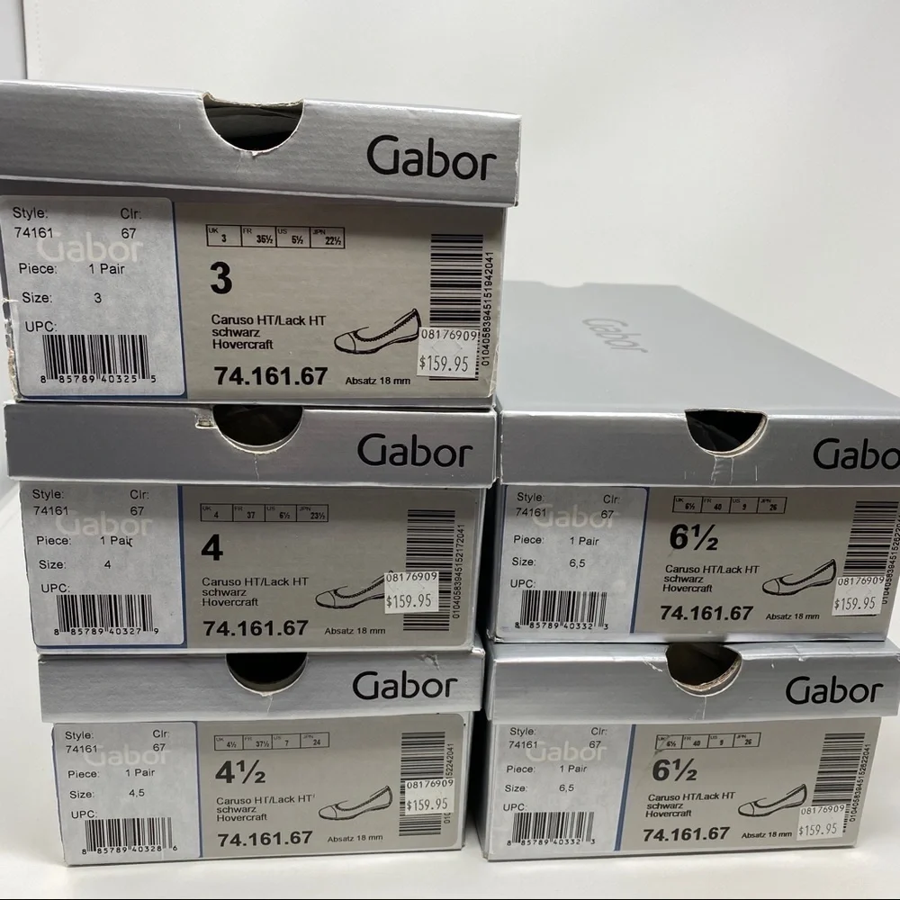 Gabor 161.67 shimmering cap toe ballet flats